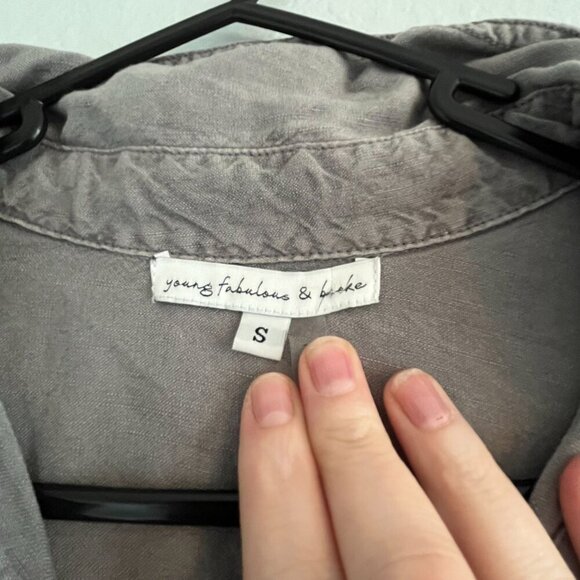 Young Fabulous and Broke River Raw Long Sleeve Romper Dark Gray Size Small‎ - Picture 5 of 7